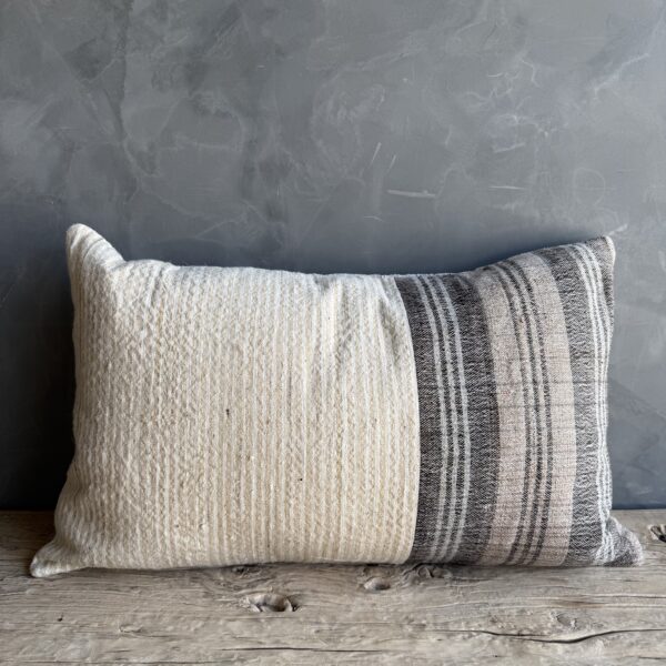 Vintage Turkish Rug Pillow - H