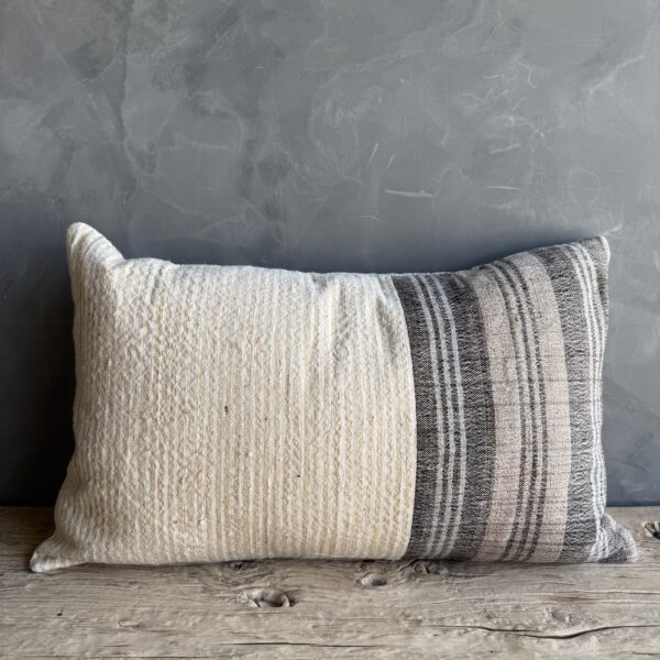 Vintage Turkish Rug Pillow - H