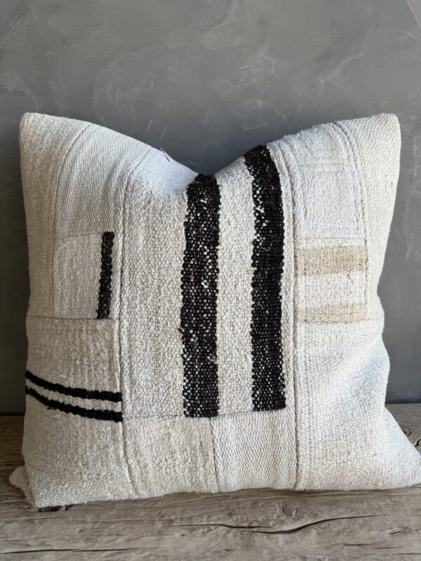 Vintage Turkish Rug Pillow - U