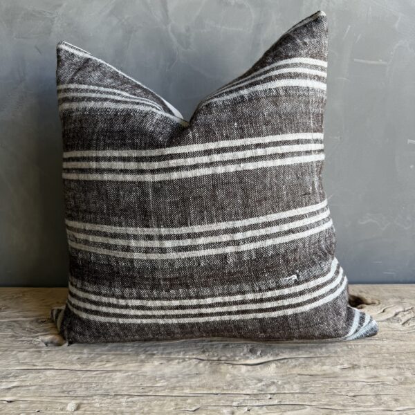 Vintage Turkish Rug Hemp Pillow  22" x 22"