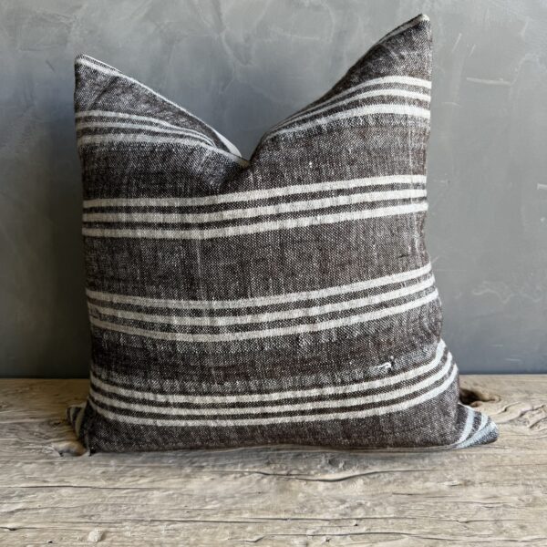 Vintage Turkish Rug Hemp Pillow  #22G