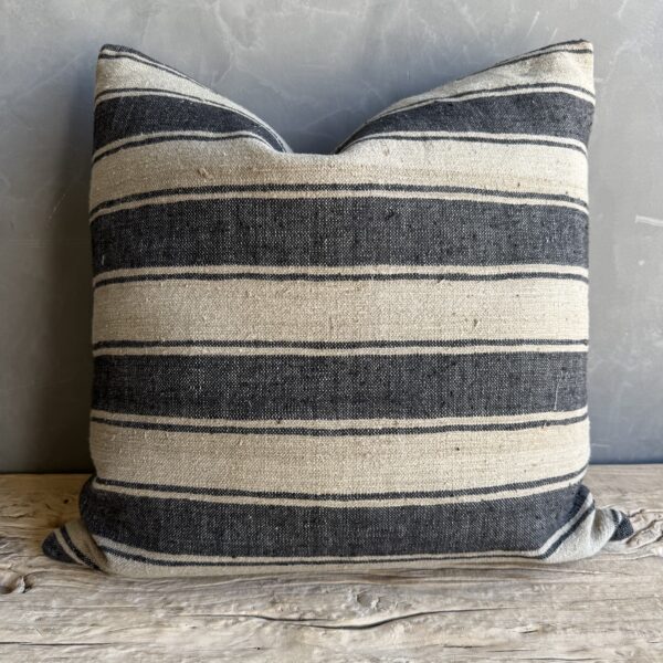 Vintage Turkish Rug Hemp Pillow #2O
