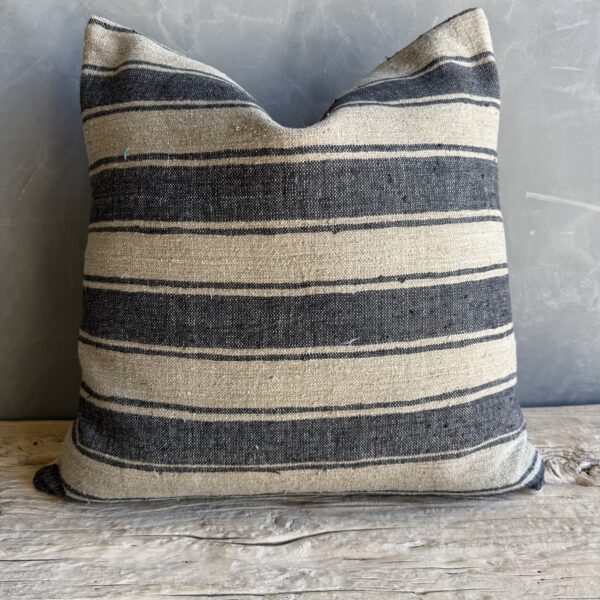 Vintage Turkish Rug Hemp Pillow - #22P