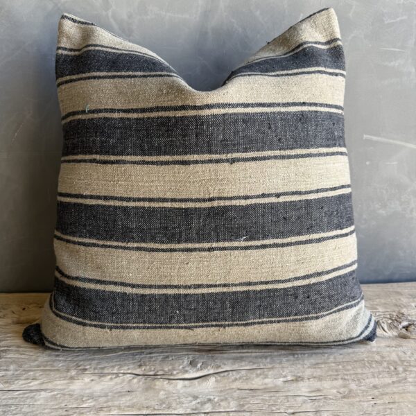 Vintage Turkish Rug Hemp Pillow - #22P