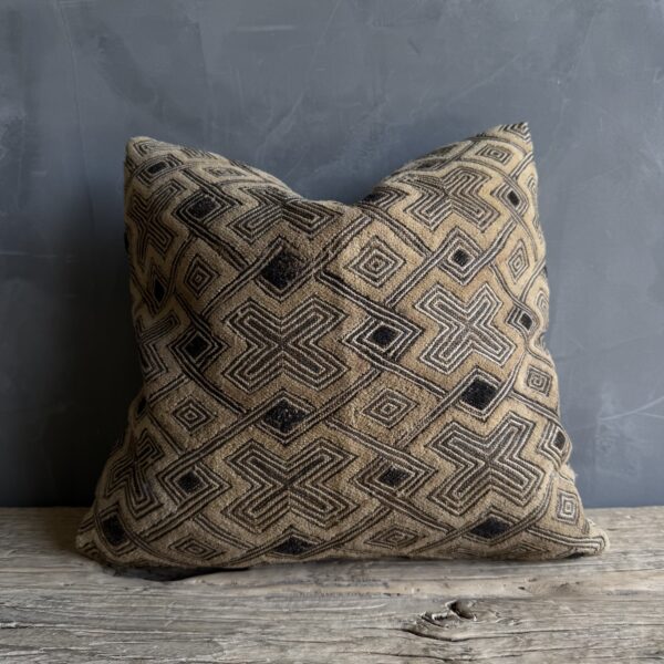 Vintage African Cloth Textile Pillow