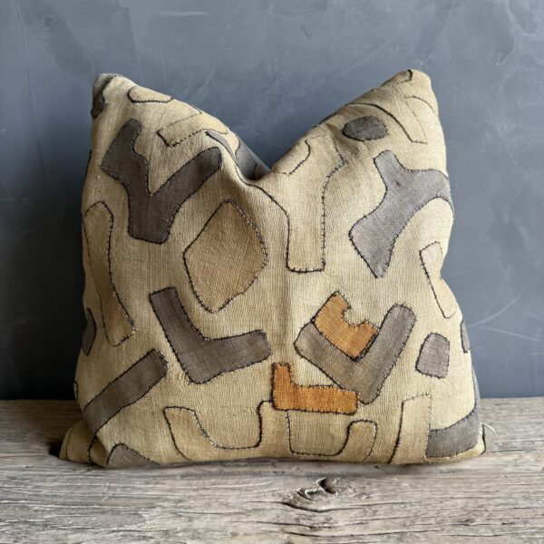 Vintage African Mali Cloth Textile Pillow