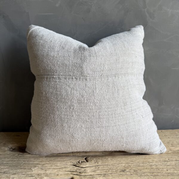 Vintage Grain Cloth Pillow with Original Seam Stitch