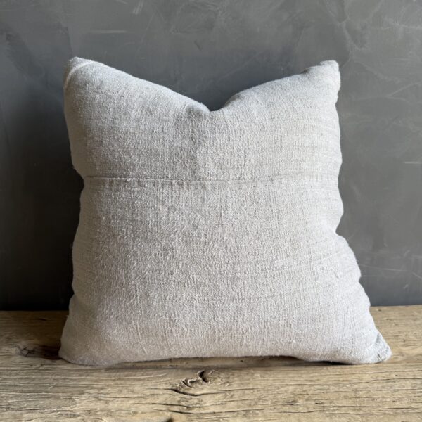 Vintage Grain Cloth Pillow with Original Seam Stitch
