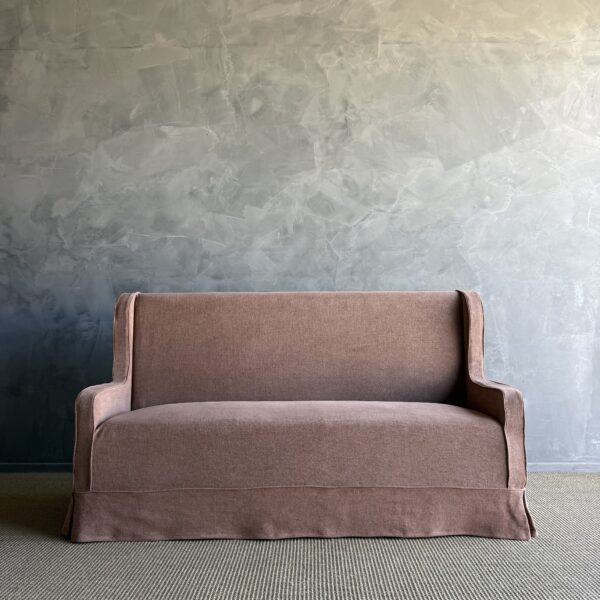 Brussels Slip Covered Settee - Havane