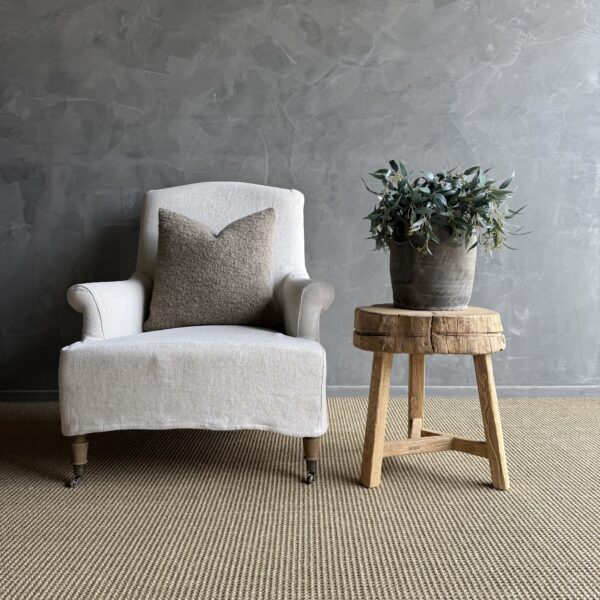 Vintage Elm Wood Chop block Table #2D9