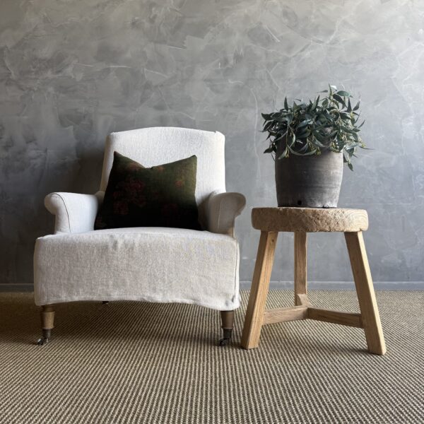 Vintage Elm Wood Wheel Table #4B6