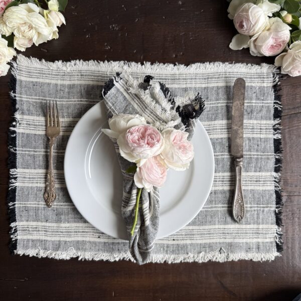 100% Linen Stripe Placemat