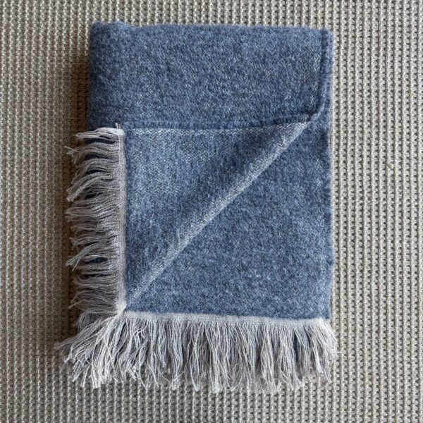 Belgium Linen & Wool Throw – Dark Grey