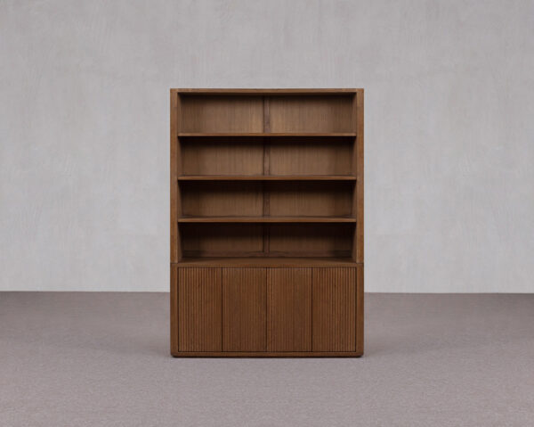 Reeded Oak 2 Part Hutch
