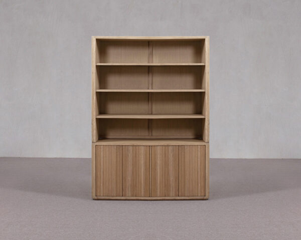 Reed White Oak Bookcase Hutch