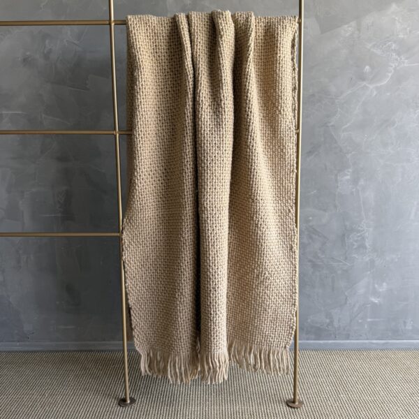 Amari Wool Bed Scarf Throw - Havane