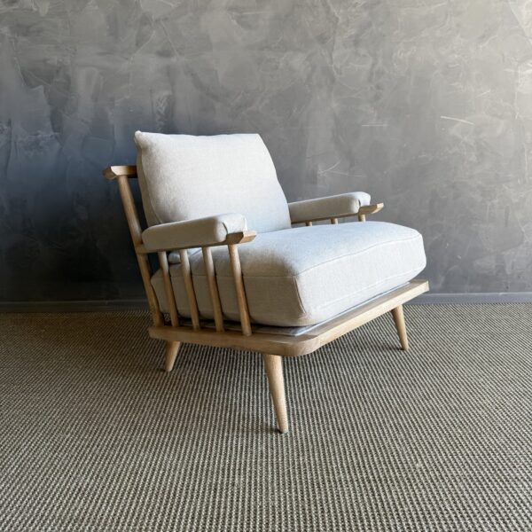 Frances Flax Ottoman- Natural White Oak