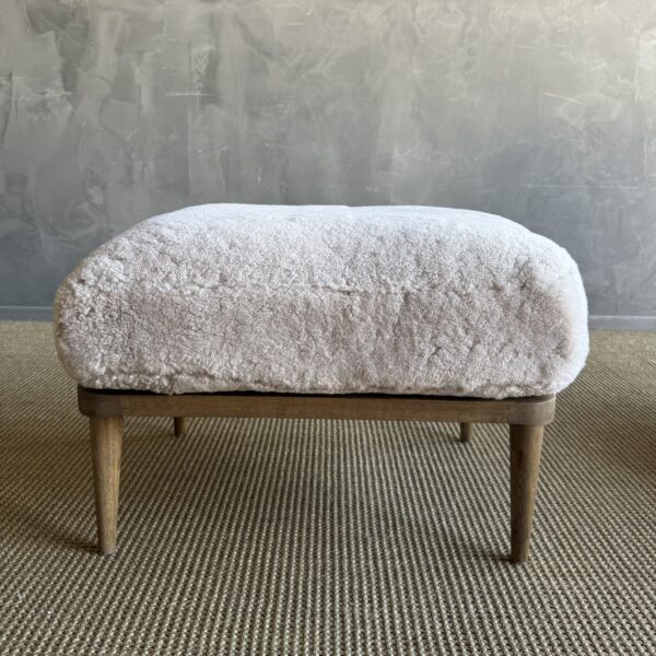Frances Sheepskin Ottoman - Montana Brown