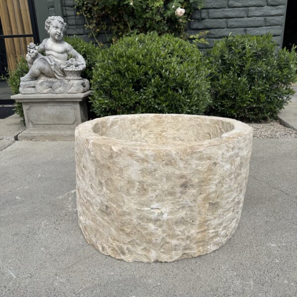 Antique Limestone Trough 5526E 28″ Dia