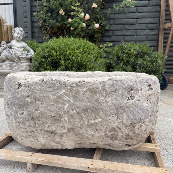 Antique Limestone Trough 51226A 34"L