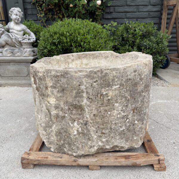 Antique Limestone Trough 51226C 29" Dia