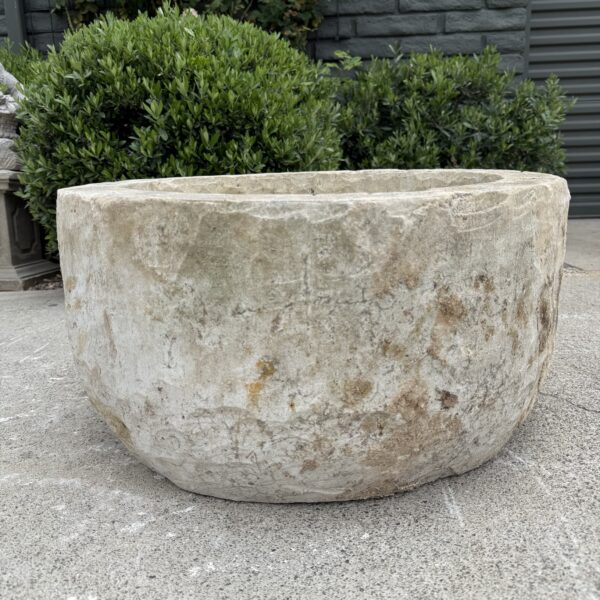 Antique Limestone Trough 51626E 24" Dia