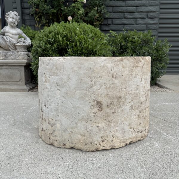 Antique Limestone Trough 51626I 24" Dia