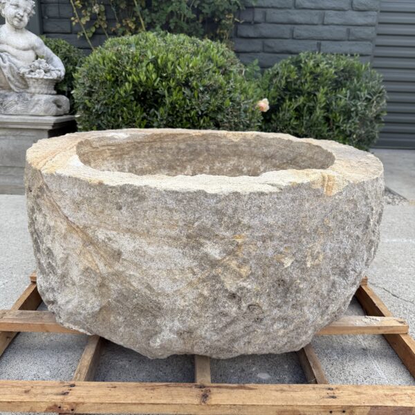 Antique Limestone Trough 52926A 31.5" Dia