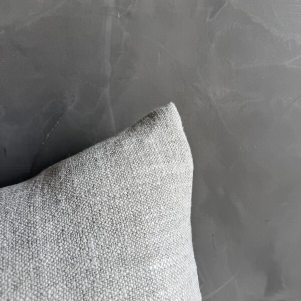 Otis Belgian Linen Lumbar in Greige 15 x 25