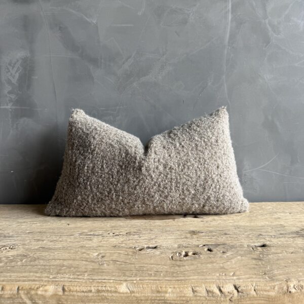 Bloom Home Collection Mohair Wooly Lumbar Pillow 12" x 20"
