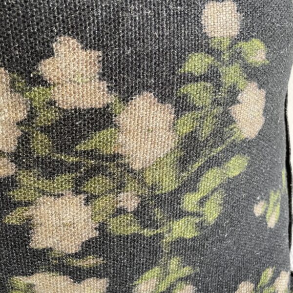 Wabi Sabi French Linen Roses Accent Pillow