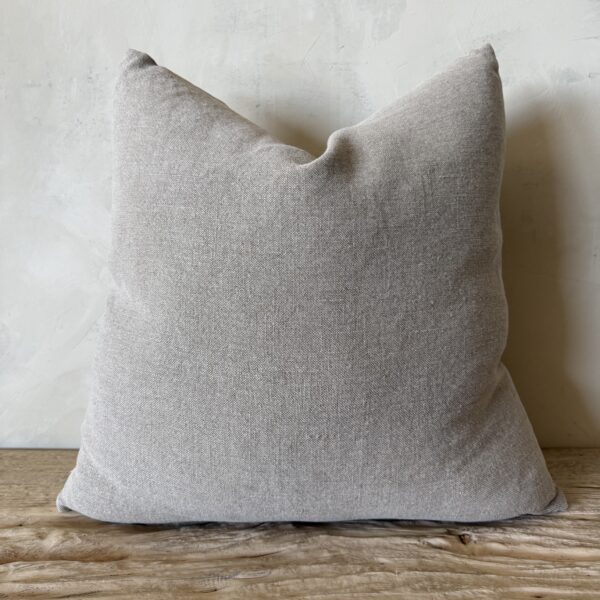 100% Stone Washed Linen Pillow - Pecan