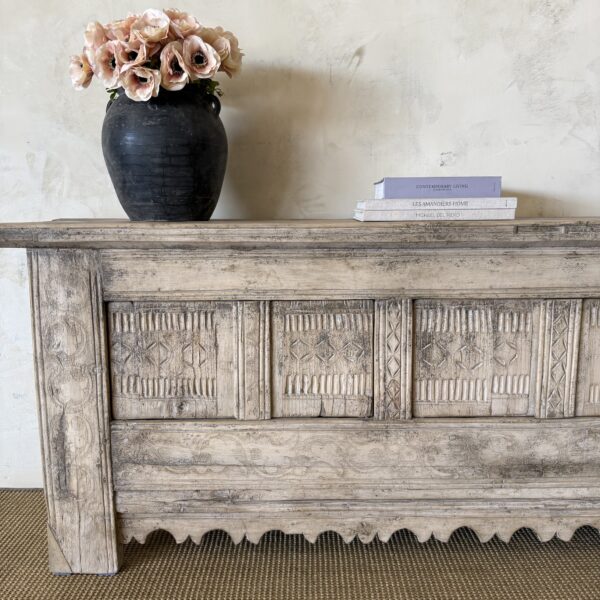 Vintage Reclaimed Fir Carved Console