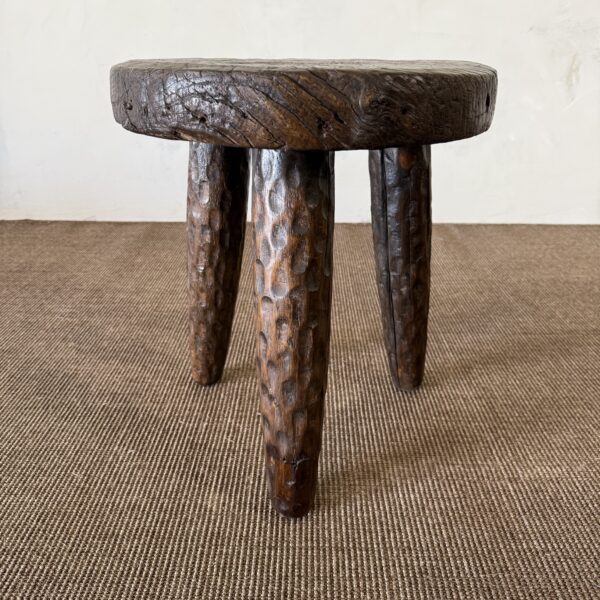 Vintage Reclaimed Pine Side Table 17.5″D – Walnut