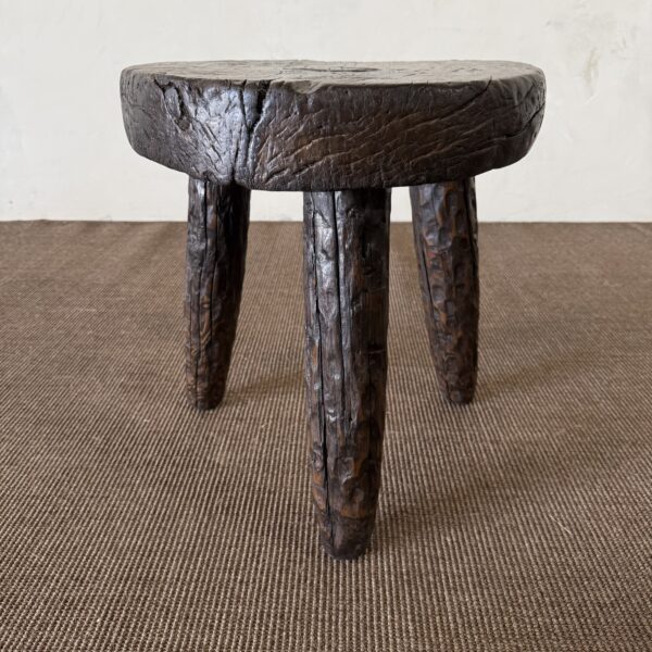 Vintage Reclaimed Pine Side Table 19"D– Walnut