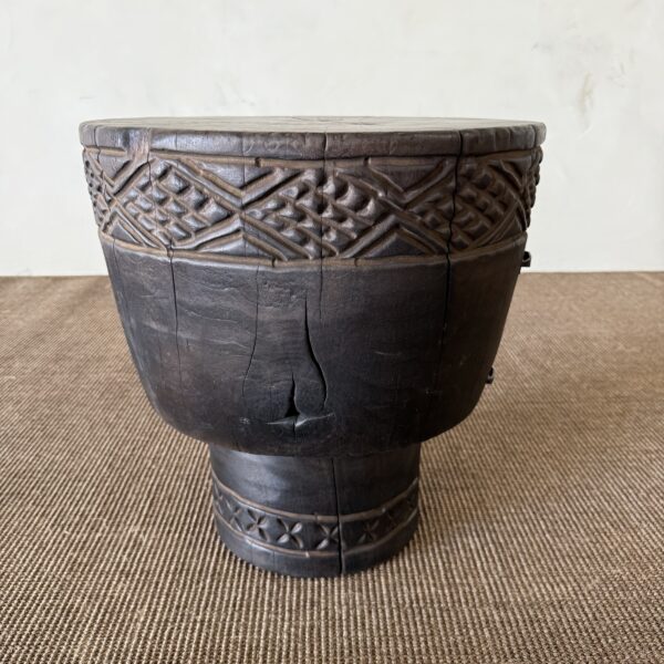 Gio Solid Walnut Carved Side Table
