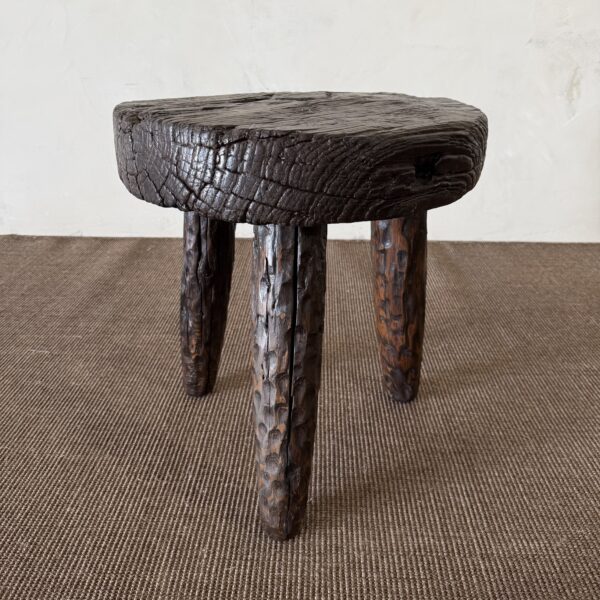 Vintage Reclaimed Pine Side Table 20"H - Walnut
