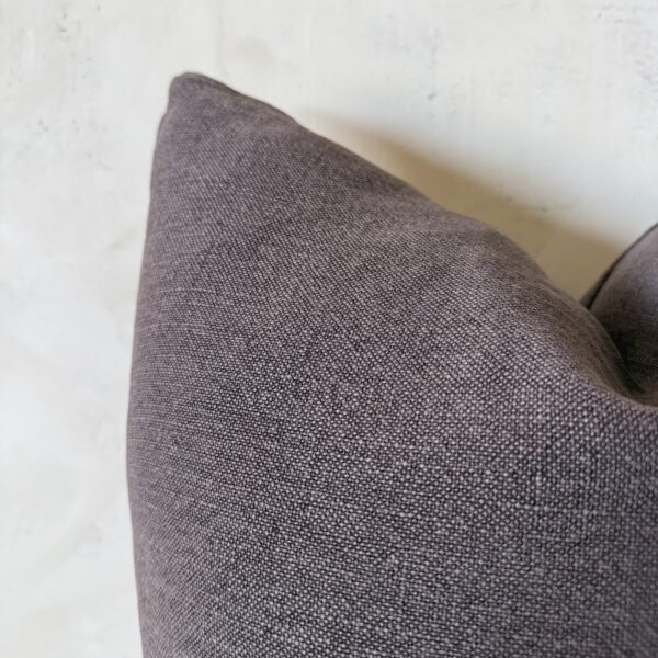 100% Stone Washed Linen Pillow - Truffle
