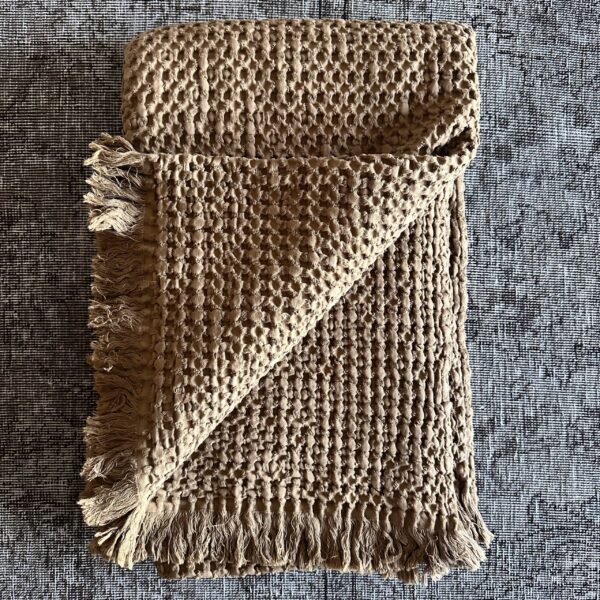 HAO Rennes French Cotton Waffle Blanket - Tabac