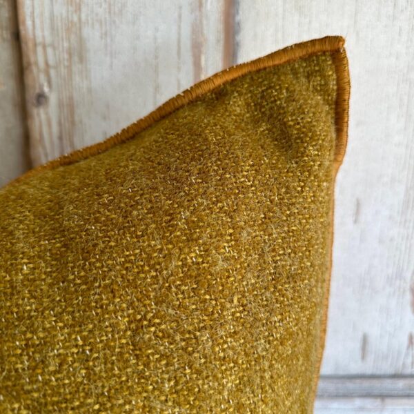 Bouclette French Wool Accent Pillow-Ocre