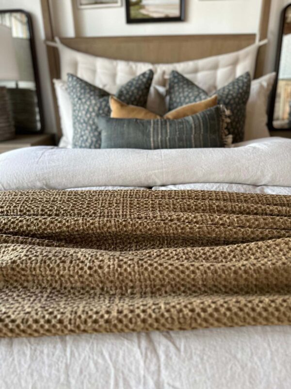 HAO Rennes French Cotton Waffle Blanket - Tabac