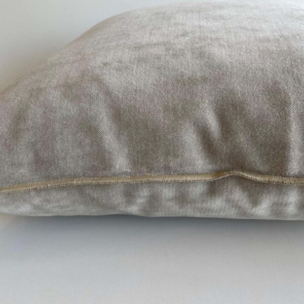 Vintage Velvet Accent Pillow - Ciment