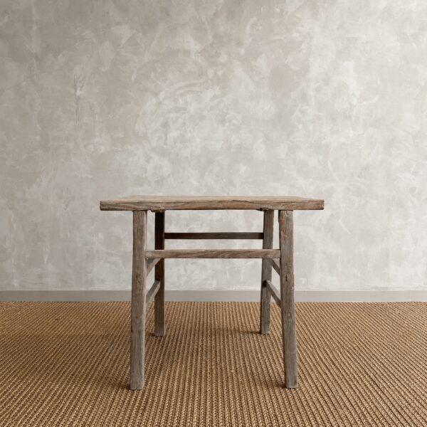 Vintage Elm Wood Console Table