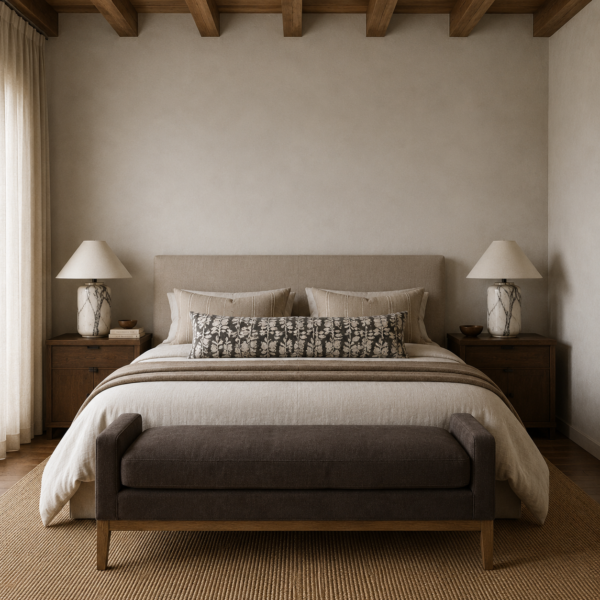 Gemma Bench - Cafe Noir Linen