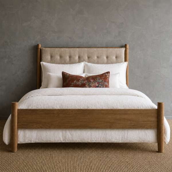 Ludlow Bed  in Oak - Montana Brown