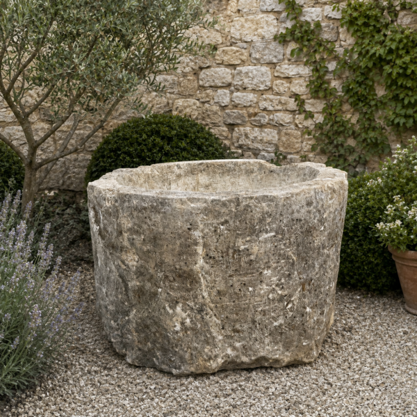 Antique Limestone Trough 51226C 29" Dia