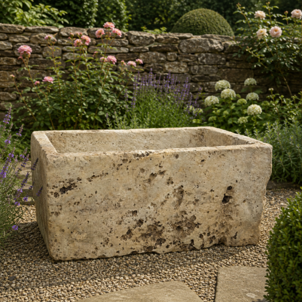 Antique Limestone Trough 51626A 28"W