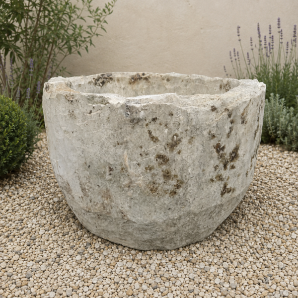 Antique Limestone Trough 51626D 23" Dia