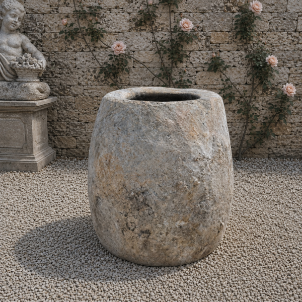 Antique Limestone Trough 5726D 16" Dia