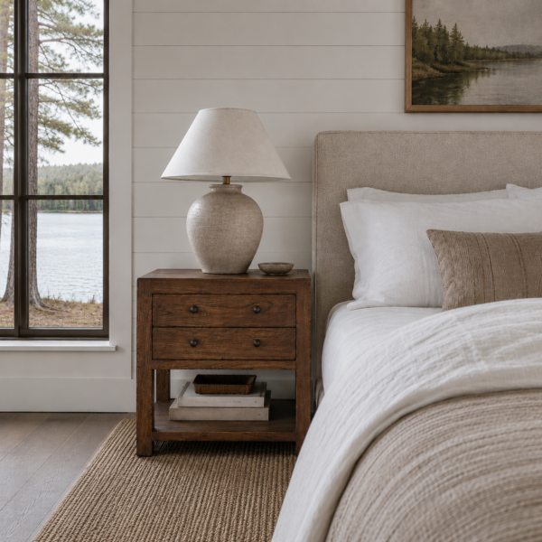 Nathalie II Nightstand 26″ – Chestnut